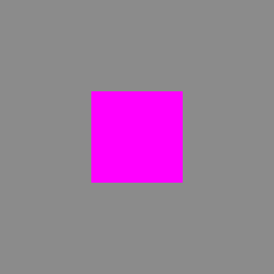 Pixels of hole_center_nodata, a 12x12 raster, with NoData in magenta
